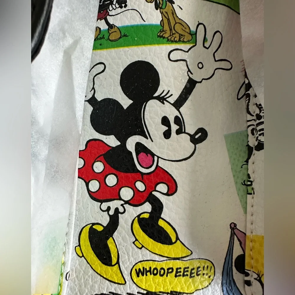 Disney Parks Retro Mickey Mouse Minnie Mouse Animated Comic Strip Bag  Purse NWT